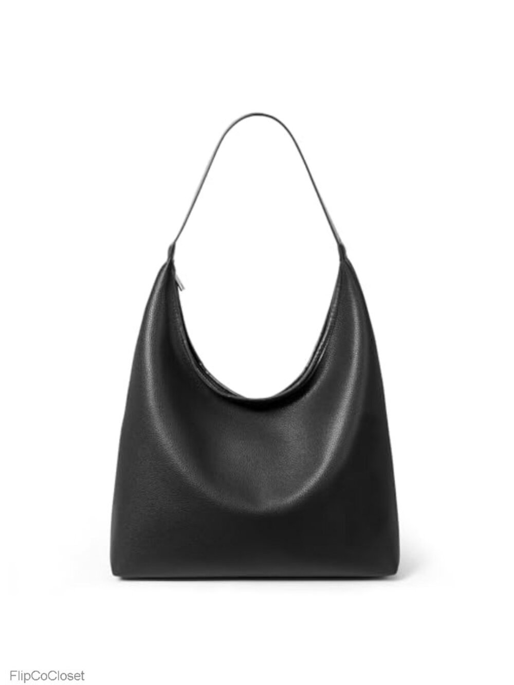 Large Hobo Bag Soft Vegan Leather Zip Shoulder Tote Women